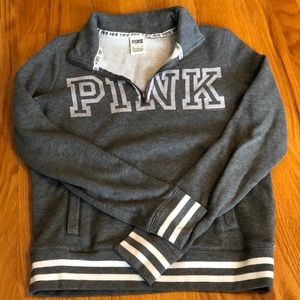 Pink hoodie, worn but still good condition